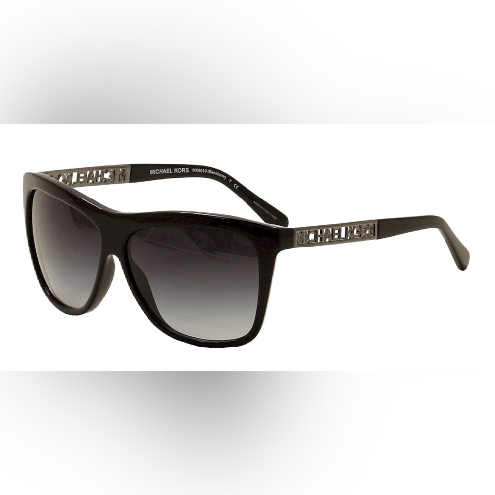 Michael Kors Black Benidorm Grey Gradient Sunglasses MK 6010 NEW